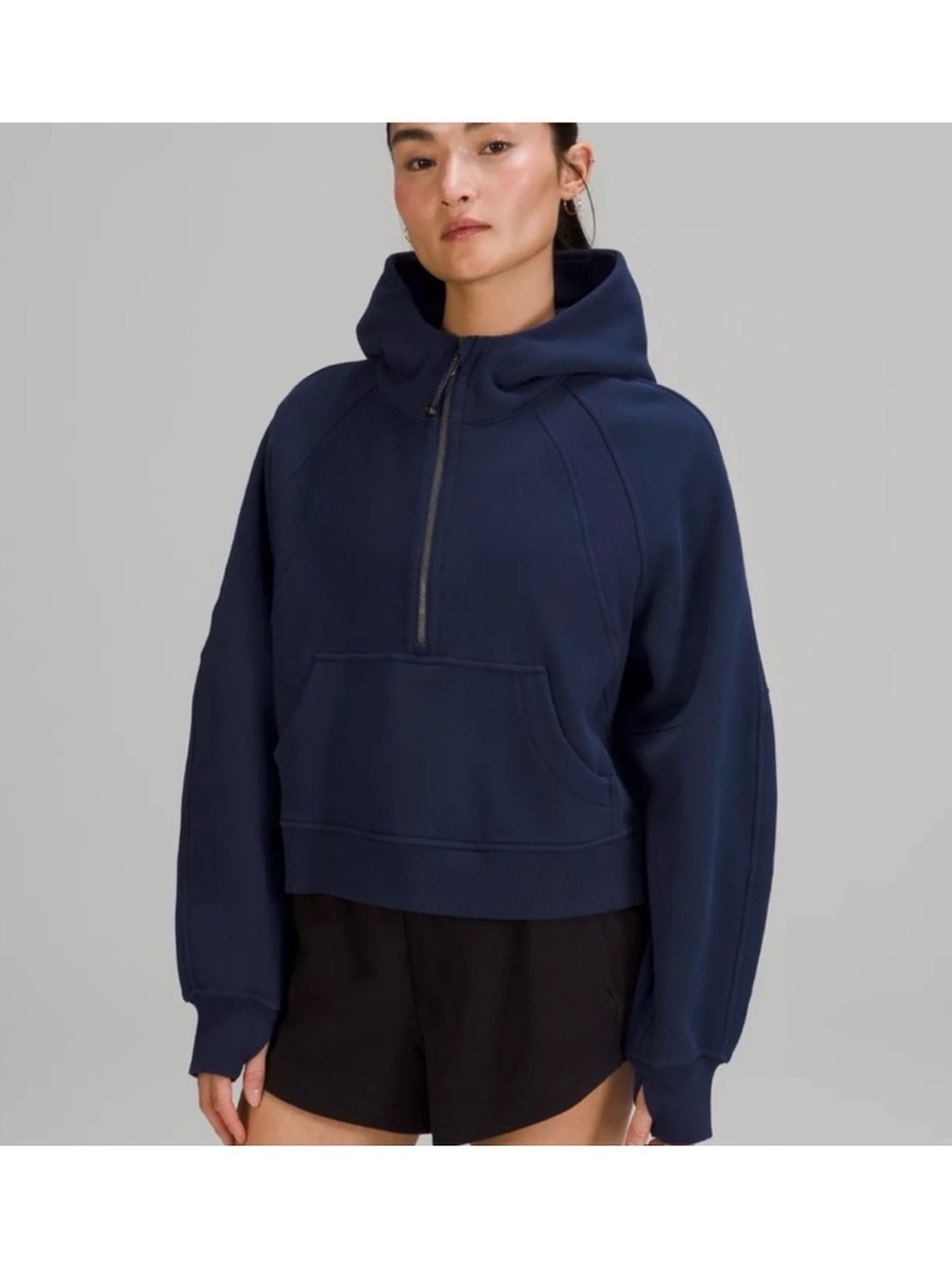lululemon athletica Navy Half-Zip Hoodie Pullover